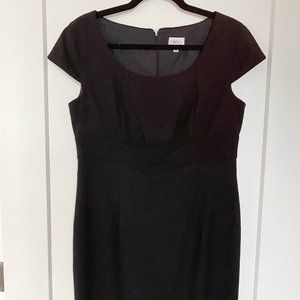 Black dress size 10 petite, fun shoulder detail